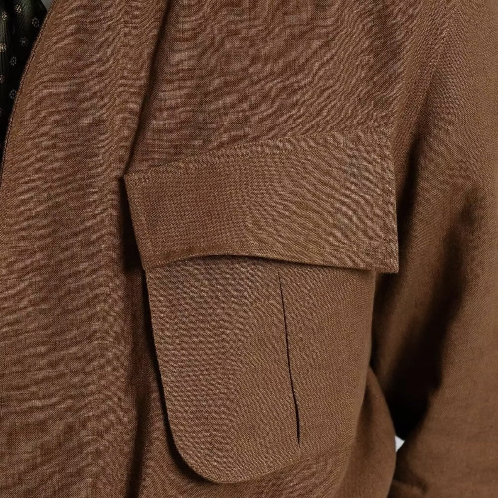 TUANMAX Men Brown  Safari Hunting Jacket, Custom Tailored Belted Field Coat