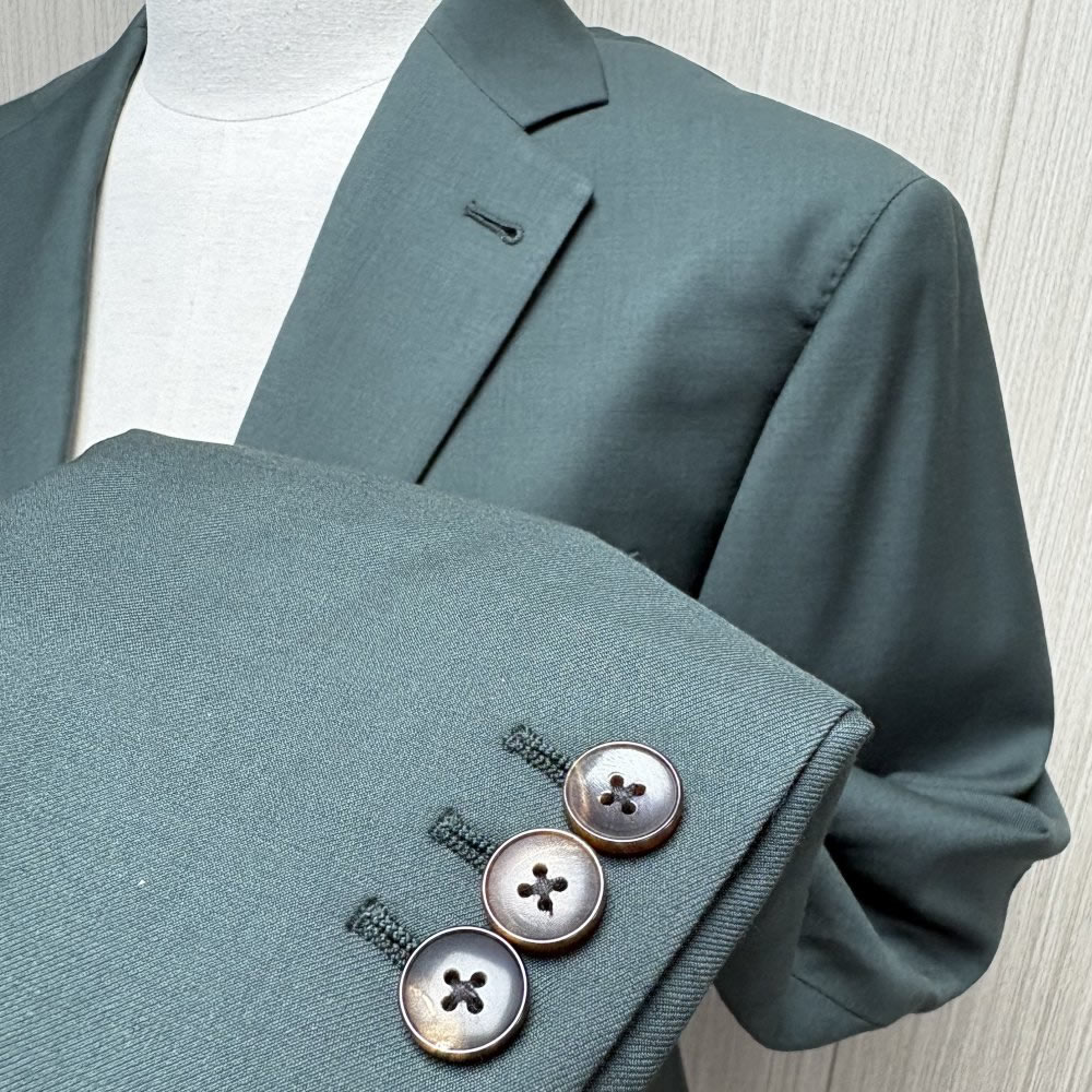 TUANMAX Men Dark Green Notch Lapel 2 Button Custom Suit Blazer | Men’s Tailored Suit