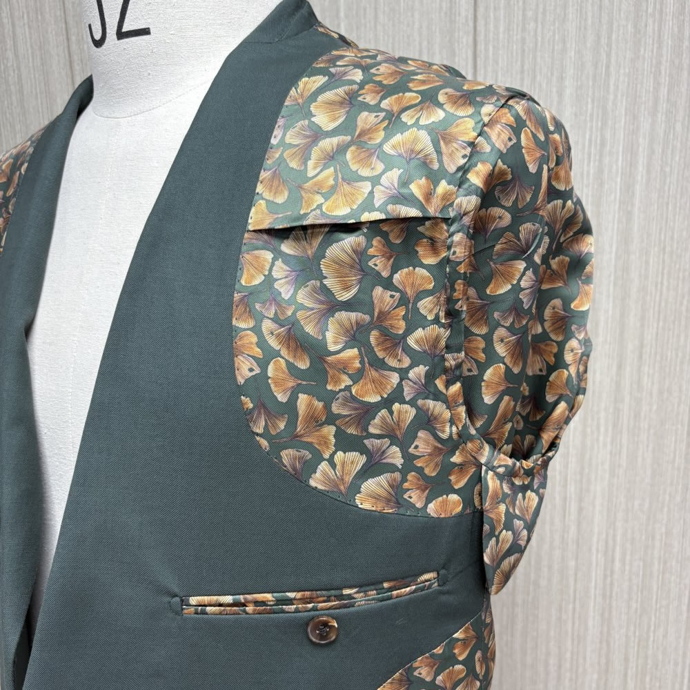 TUANMAX Men Dark Green Notch Lapel 2 Button Custom Suit Blazer | Men’s Tailored Suit
