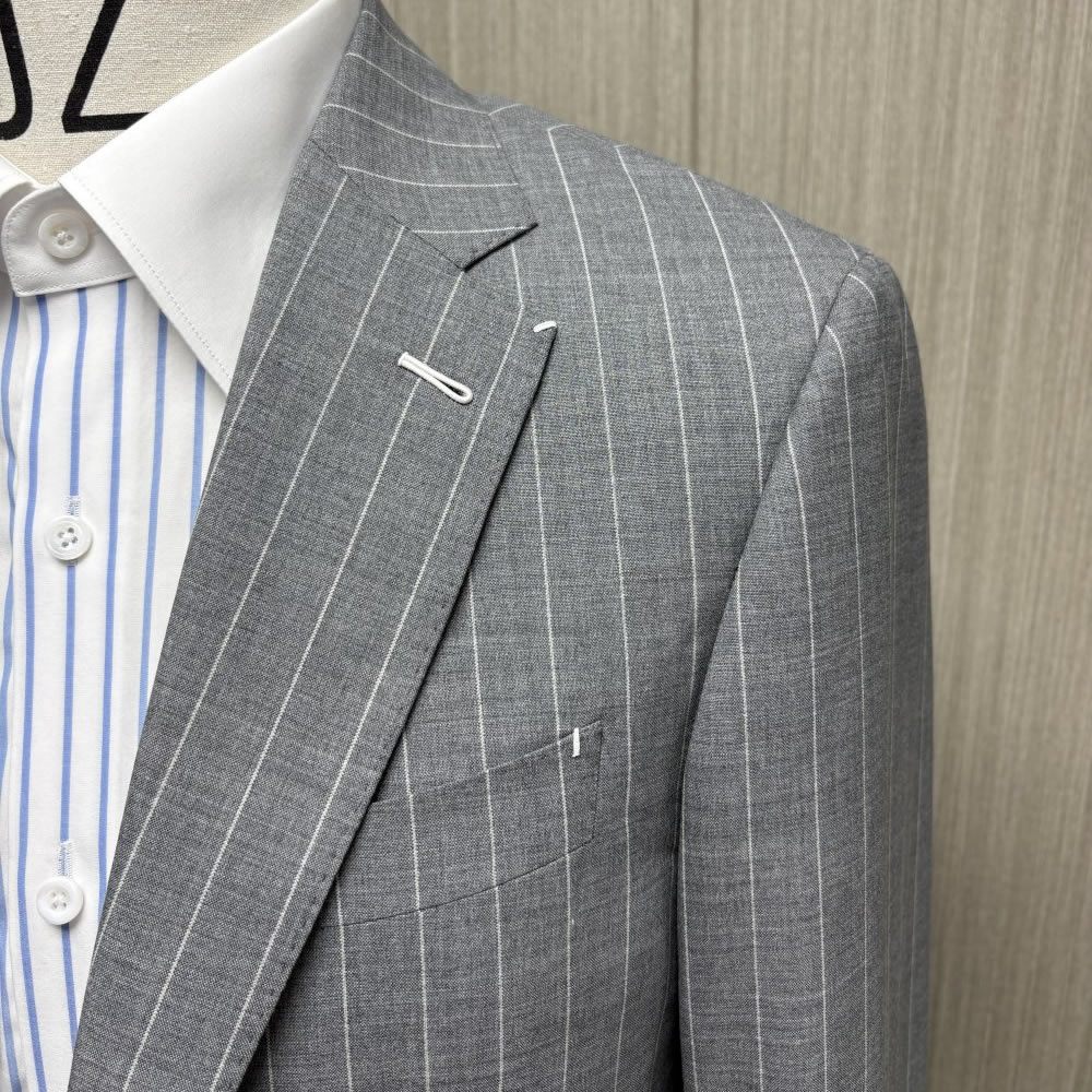 TUANMAX Men's Premium Wool Chalk Striped Formal Suit | Tailored Suit