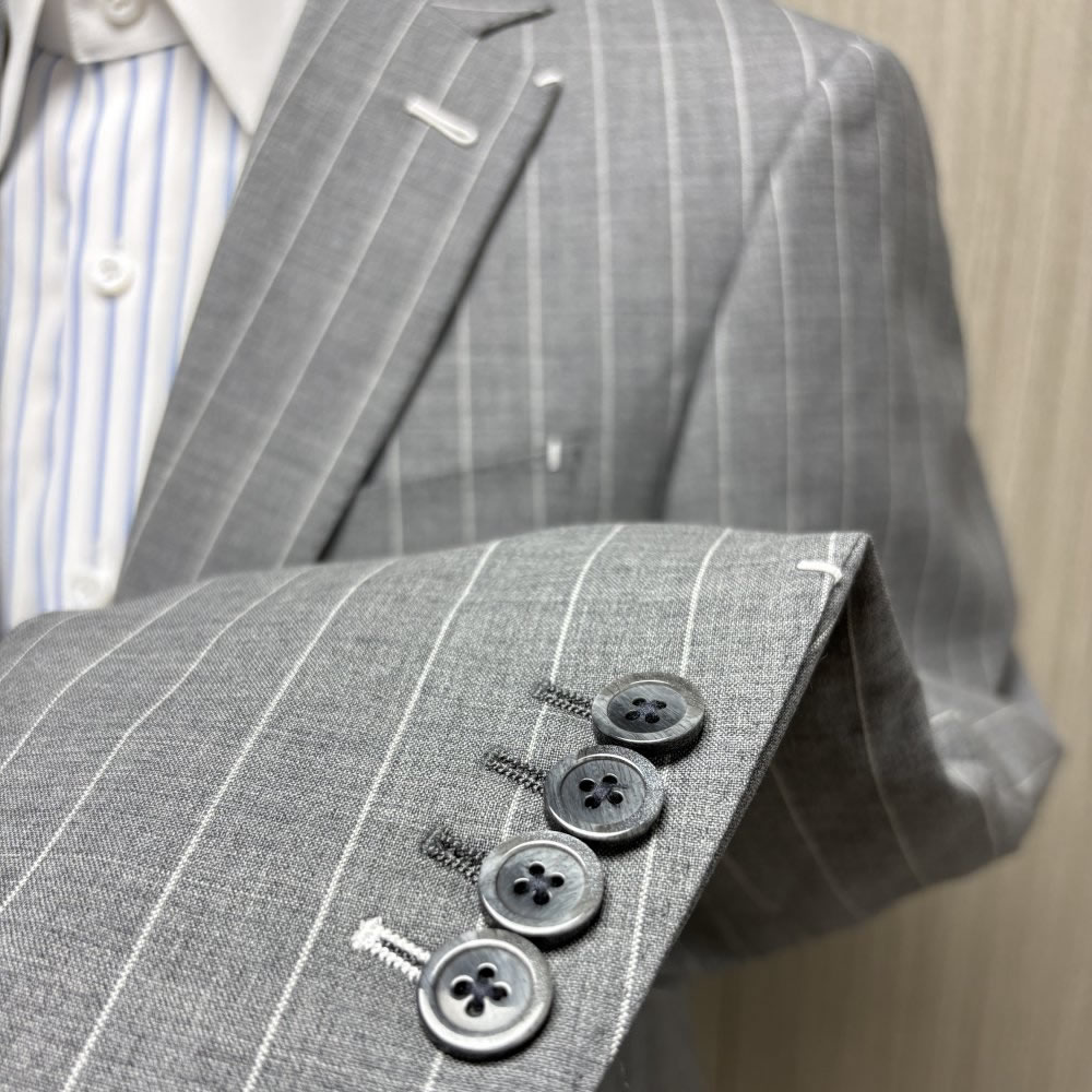 TUANMAX Men's Premium Wool Chalk Striped Formal Suit | Tailored Suit