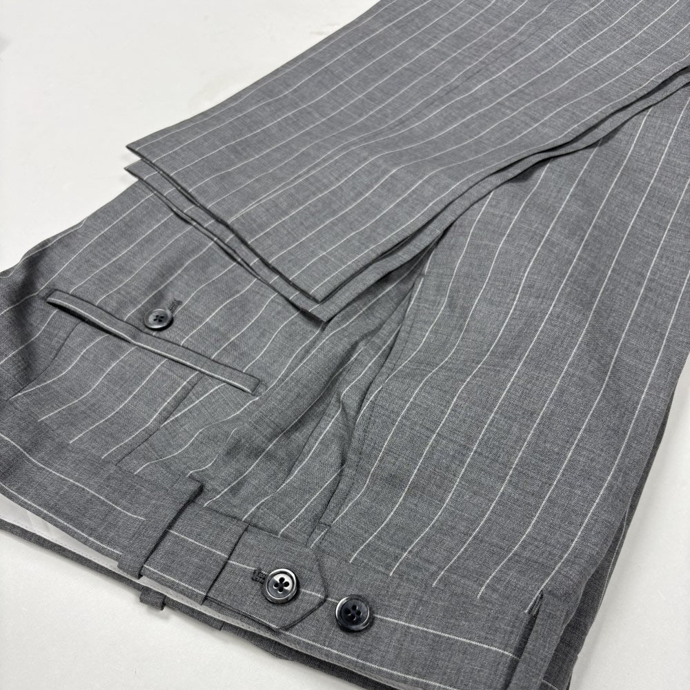 TUANMAX Men's Premium Wool Chalk Striped Formal Suit | Tailored Suit