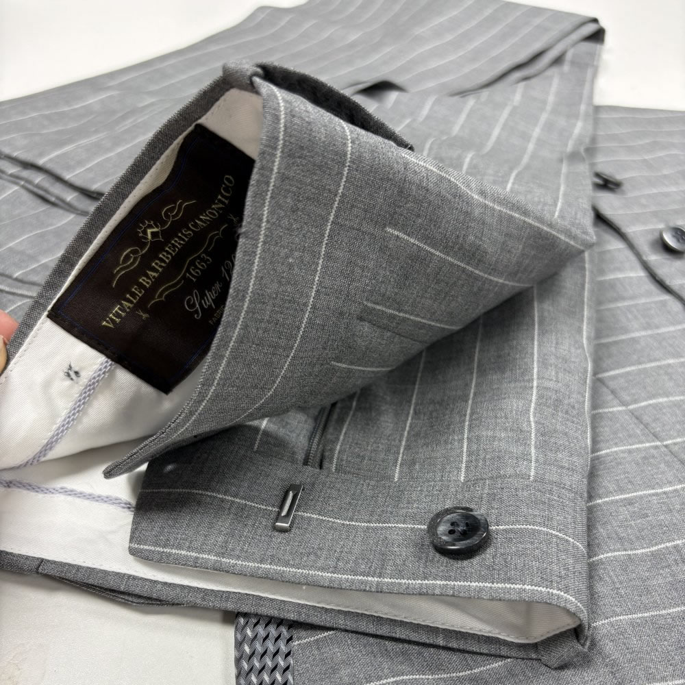 TUANMAX Men's Premium Wool Chalk Striped Formal Suit | Tailored Suit