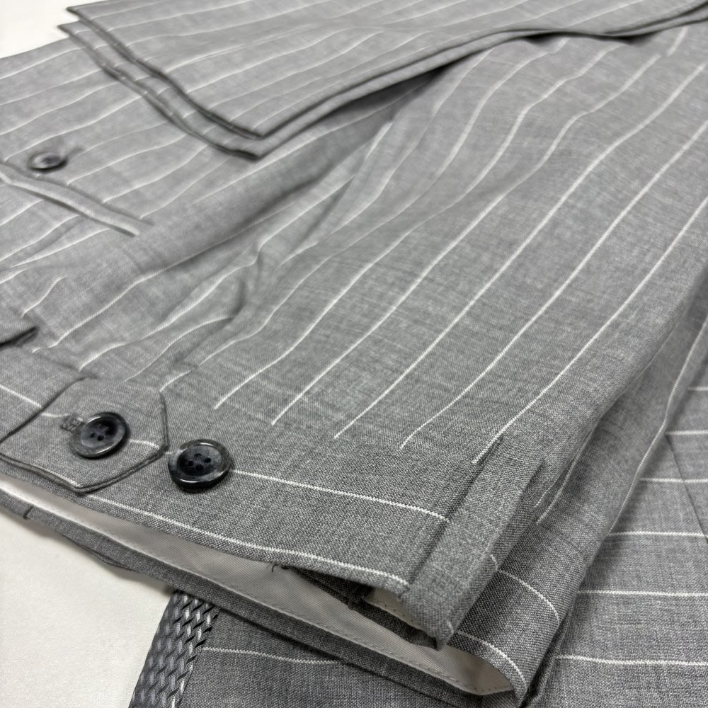TUANMAX Men's Premium Wool Chalk Striped Formal Suit | Tailored Suit