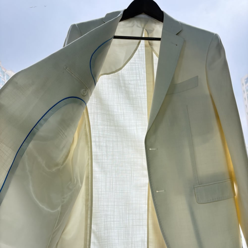 TUANMAX Custom White Linen Suit for Men | Tailored Summer Formal Suit